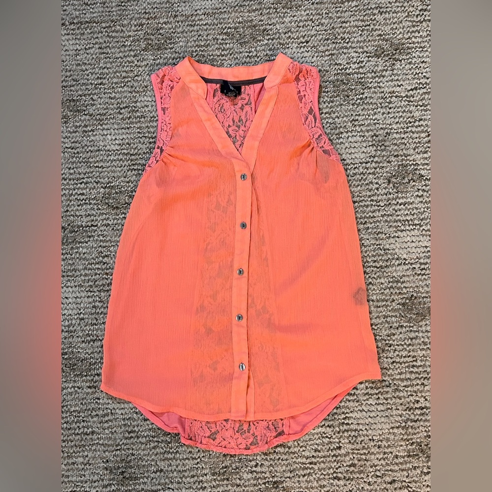 Lace back top
